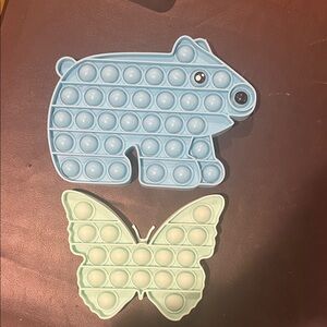 Blue and Green Animal and Butterfly Pop It Toy Set